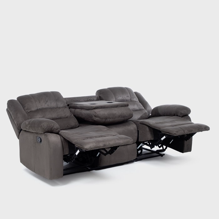 LIVING SOFÁ 3 CUERPOS RECLINABLE MARTELL GRIS + 2 BERGERS FG98060GR - 13