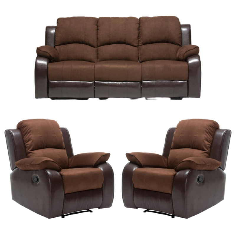 SOFÁ 3 CUERPOS + 2 BERGERS  PARA LIVING RECLINABLES THOMPSON U9000 - 2