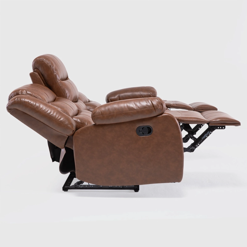LIVING SOFÁ 3 CUERPOS RECLINABLE ROMA CAFÉ + 2 BERGERS KM060BR - 3