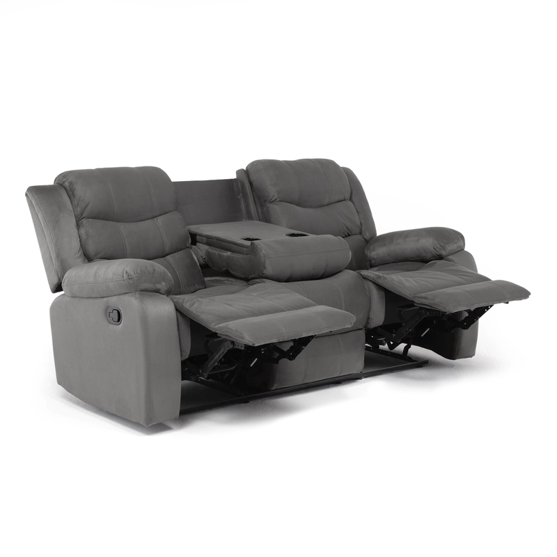SOFÁ 3 CUERPOS RECLINABLE TRADICIONAL NORMAN GRIS 2011SFGR - 4