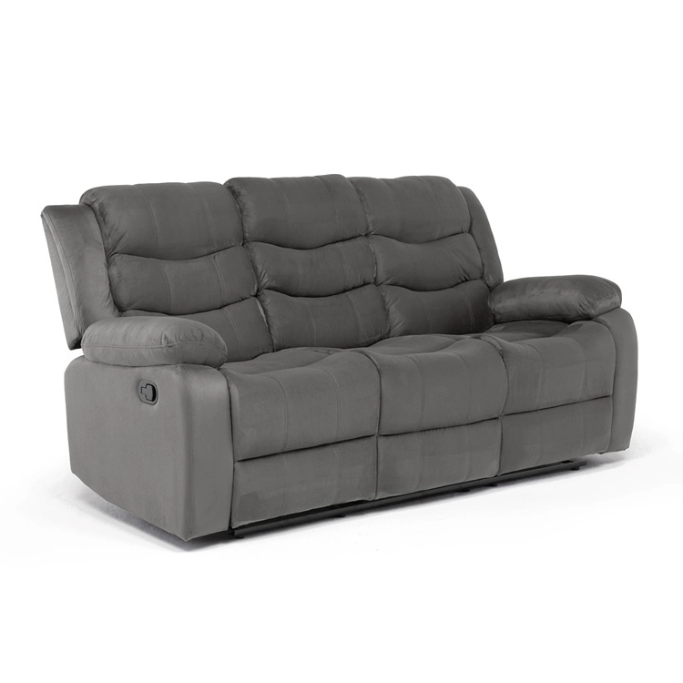 SOFÁ 3 CUERPOS RECLINABLE TRADICIONAL NORMAN GRIS 2011SFGR - 5