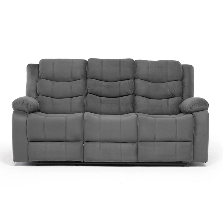 SOFÁ 3 CUERPOS RECLINABLE TRADICIONAL NORMAN GRIS 2011SFGR - 6