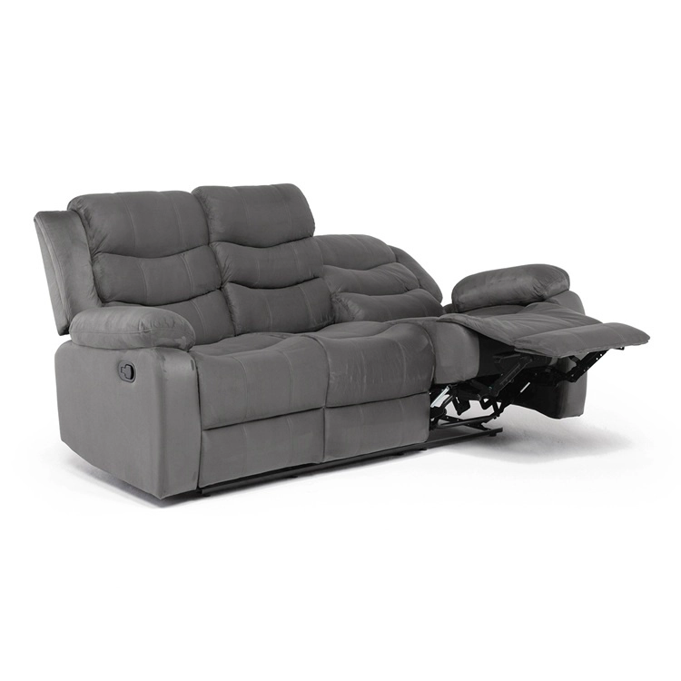 SOFÁ 3 CUERPOS RECLINABLE TRADICIONAL NORMAN GRIS 2011SFGR - 7