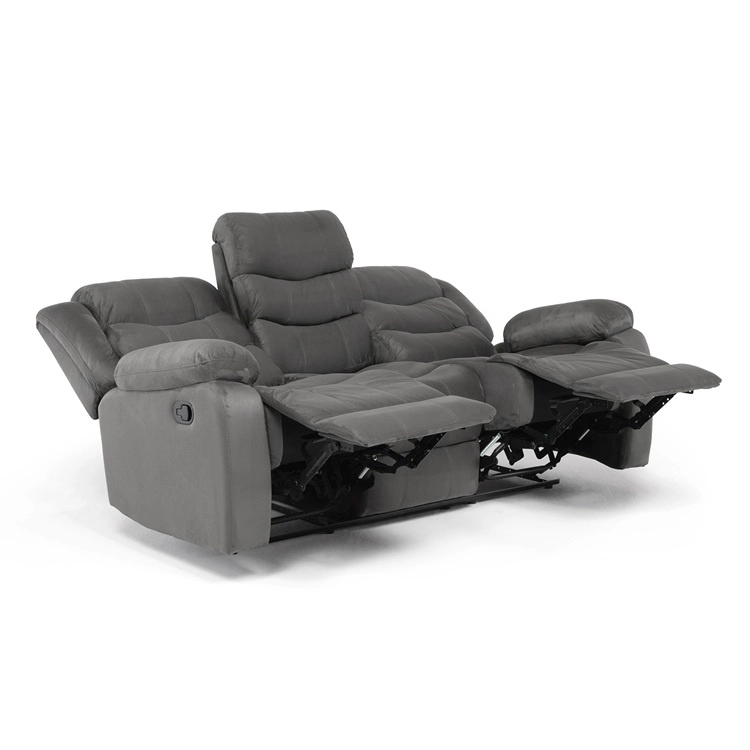 SOFÁ 3 CUERPOS RECLINABLE TRADICIONAL NORMAN GRIS 2011SFGR - 8