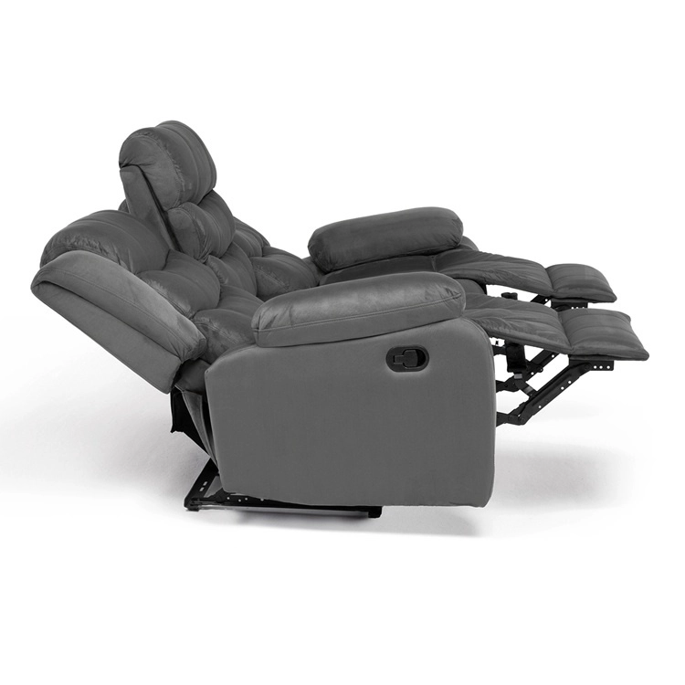 SOFÁ 3 CUERPOS RECLINABLE TRADICIONAL NORMAN GRIS 2011SFGR - 9