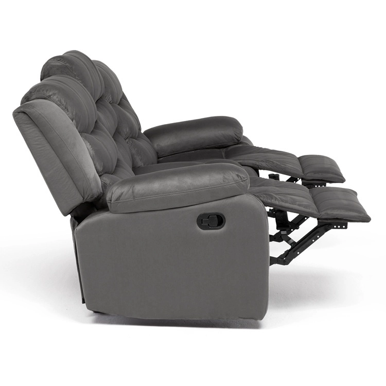 SOFÁ 3 CUERPOS RECLINABLE TRADICIONAL NORMAN GRIS 2011SFGR - 10
