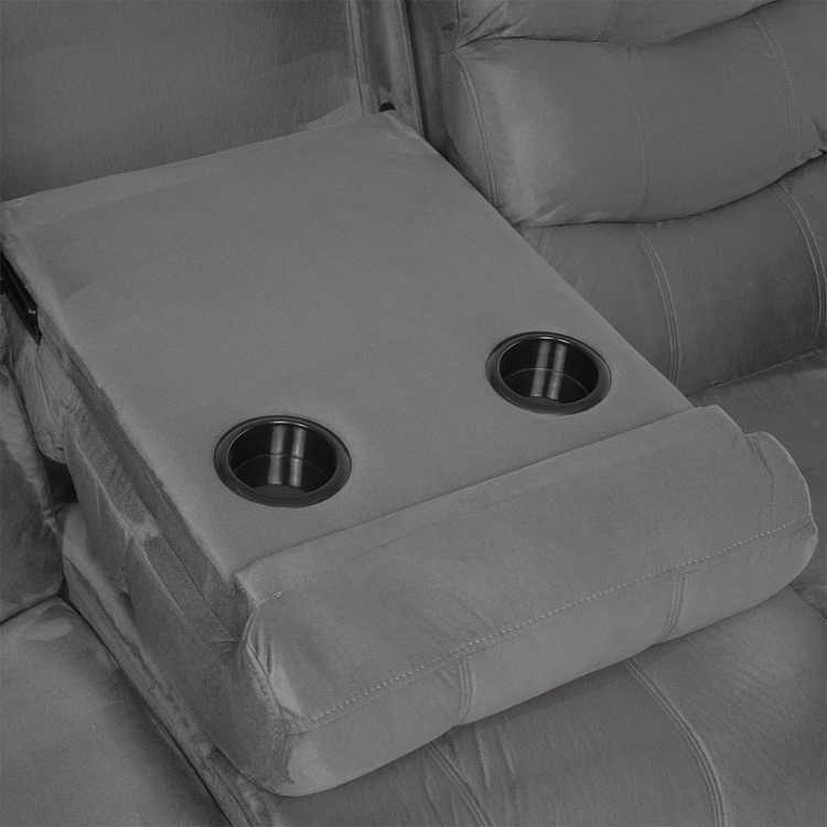SOFÁ 3 CUERPOS RECLINABLE TRADICIONAL NORMAN GRIS 2011SFGR - 11