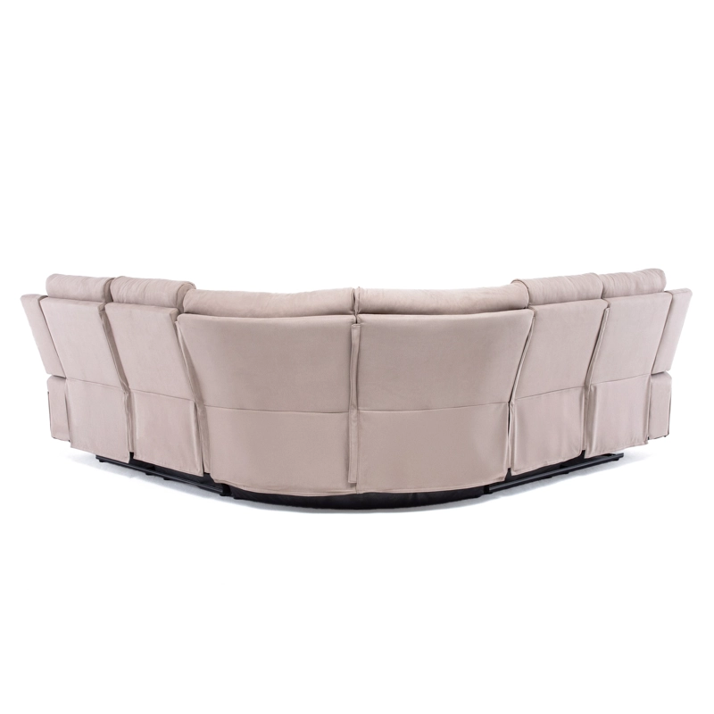 SOFÁ SECCIONAL RECLINABLE LIVING ARIZONA BEIGE SIN CONSOLA 8081KH - 3