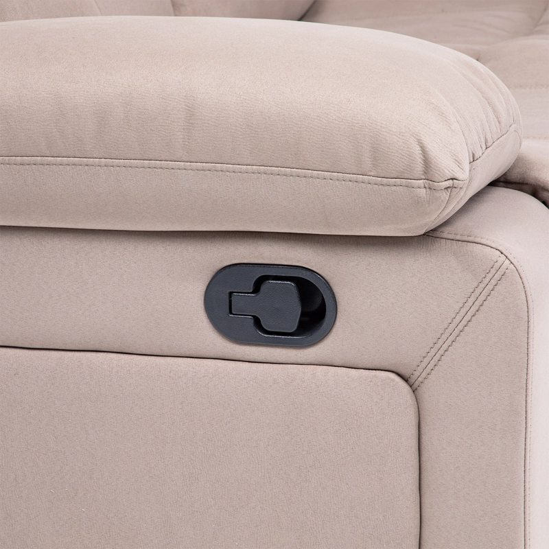 SOFÁ SECCIONAL RECLINABLE LIVING ARIZONA BEIGE SIN CONSOLA 8081KH - 4