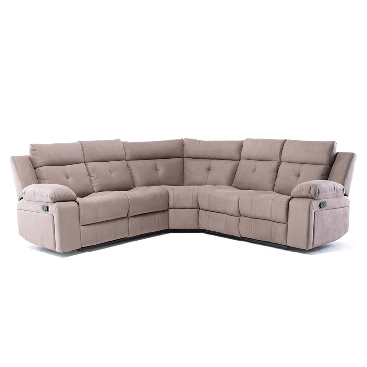 SOFÁ SECCIONAL RECLINABLE LIVING ARIZONA BEIGE SIN CONSOLA 8081KH - 6