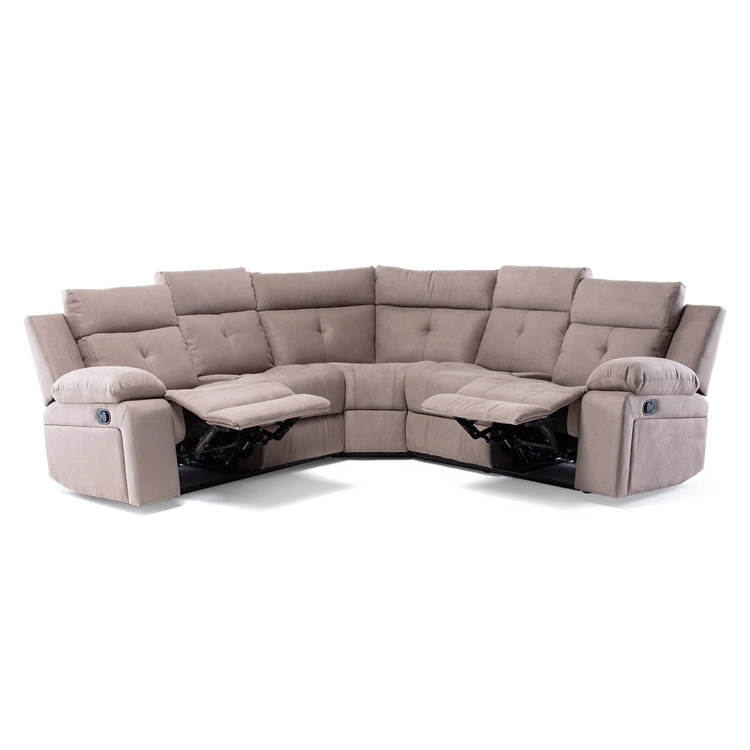 SOFÁ SECCIONAL RECLINABLE LIVING ARIZONA BEIGE SIN CONSOLA 8081KH - 8