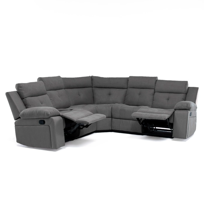SOFÁ SECCIONAL RECLINABLE LIVING ARIZONA GRIS 8081GR - 4