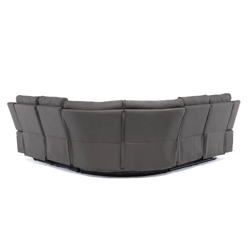 SOFÁ SECCIONAL RECLINABLE LIVING ARIZONA GRIS 8081GR - 8