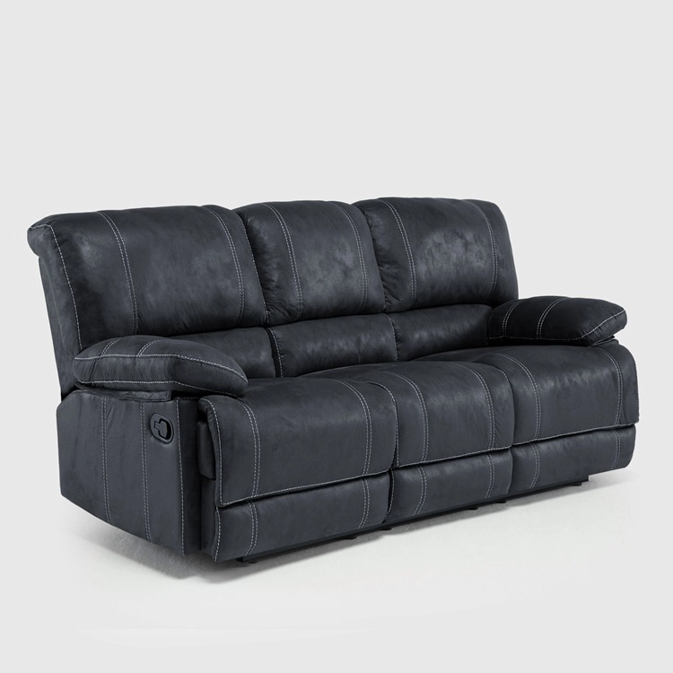 LIVING RECLINABLE 3 CUERPOS CASTLE GRIS 1 SOFÁ 3 CUERPOS + 2 BERGERS SET98023GR - 8