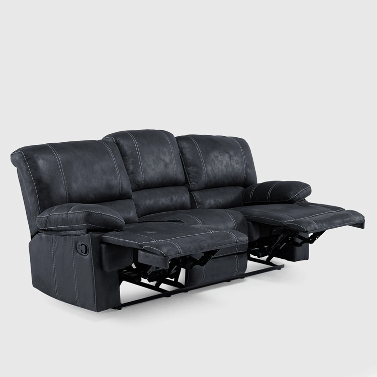 LIVING RECLINABLE 3 CUERPOS CASTLE GRIS 1 SOFÁ 3 CUERPOS + 2 BERGERS SET98023GR - 9