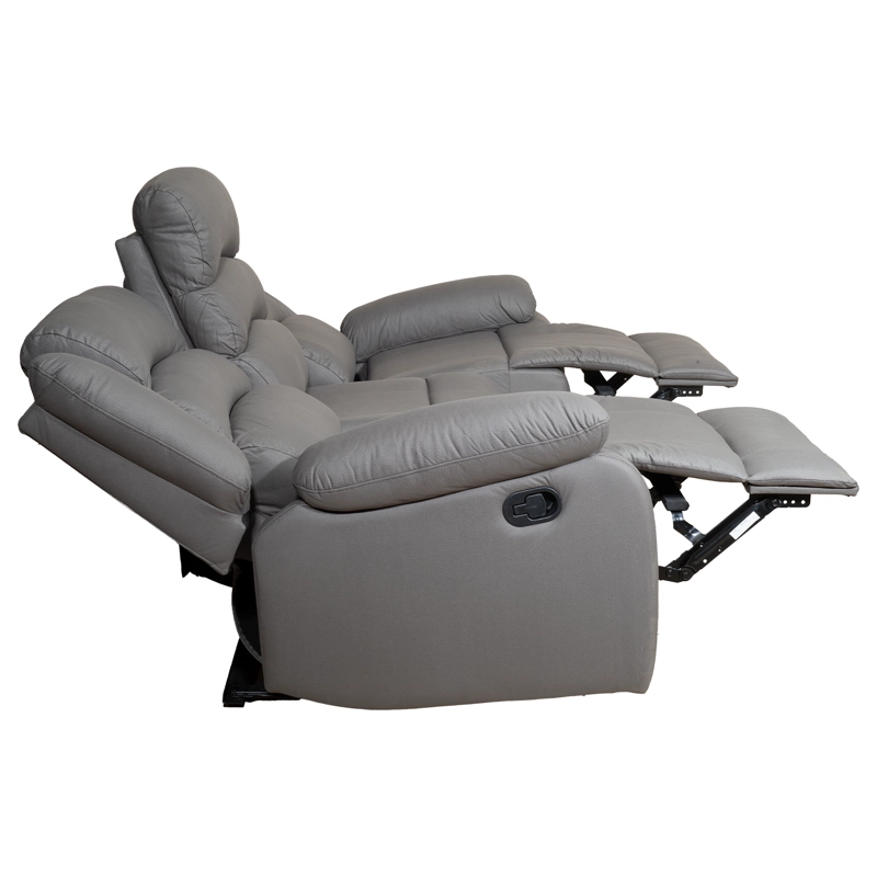 SOFÁ 3 CUERPOS RECLINABLE MODERNO GRIS NEW PRAGA 8041SFFGR - 2