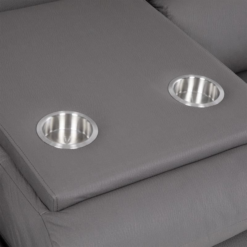SOFÁ 3 CUERPOS RECLINABLE MODERNO GRIS NEW PRAGA 8041SFFGR - 3
