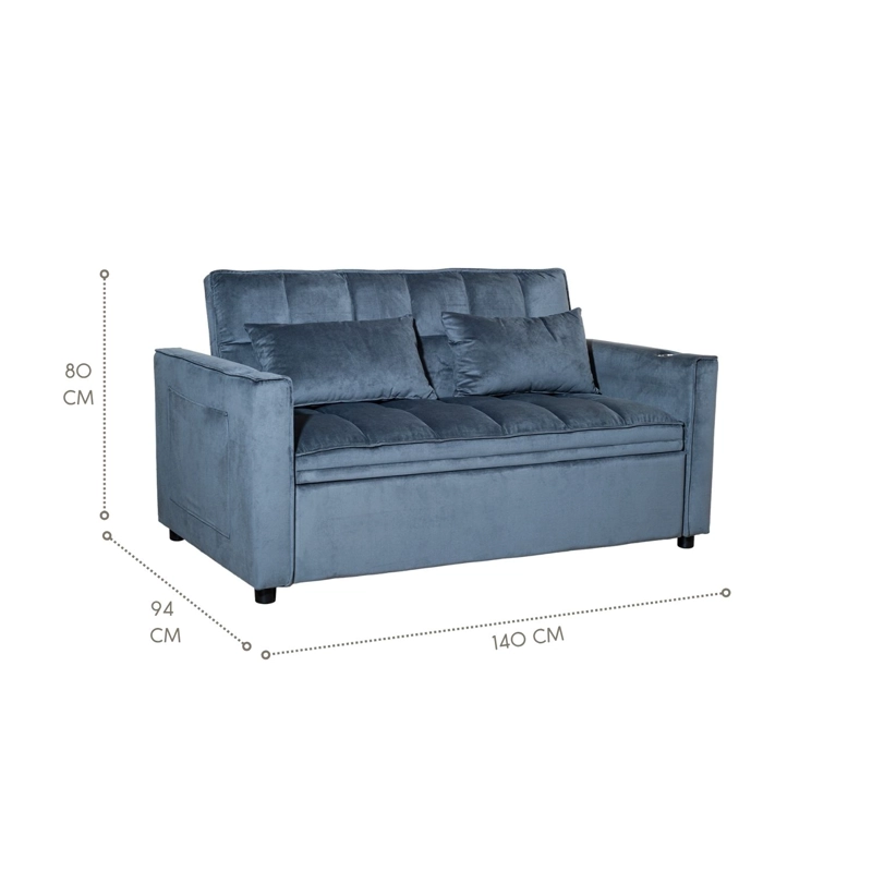 SOFÁ CAMA 2 CUERPOS MODERNO DALLAS GRIS KMP1GR - 10