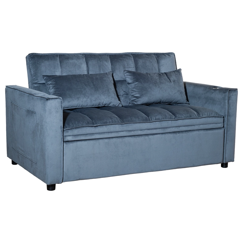 SOFÁ CAMA 2 CUERPOS MODERNO DALLAS GRIS KMP1GR - 2