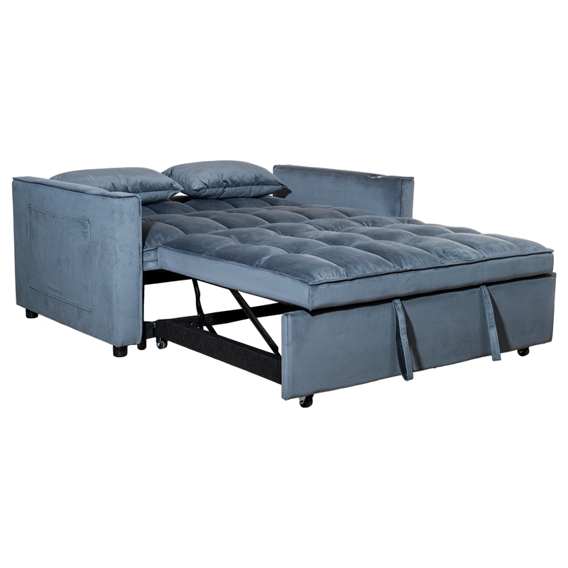 SOFÁ CAMA 2 CUERPOS MODERNO DALLAS GRIS KMP1GR - 3