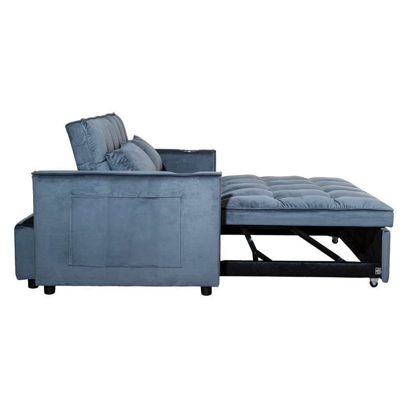 SOFÁ CAMA 2 CUERPOS MODERNO DALLAS GRIS KMP1GR - 5
