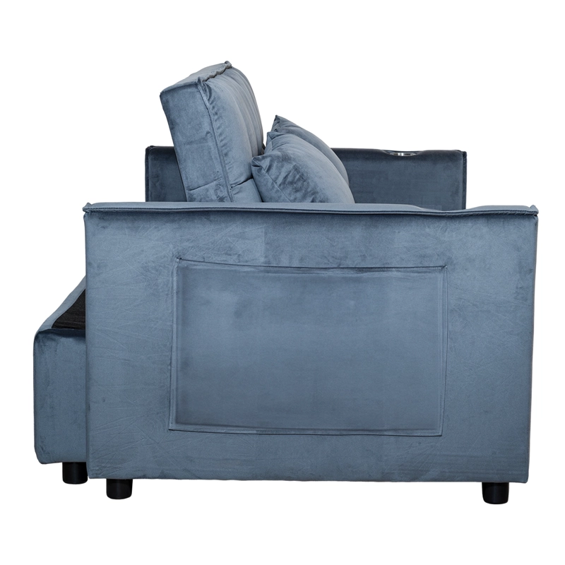 SOFÁ CAMA 2 CUERPOS MODERNO DALLAS GRIS KMP1GR - 6