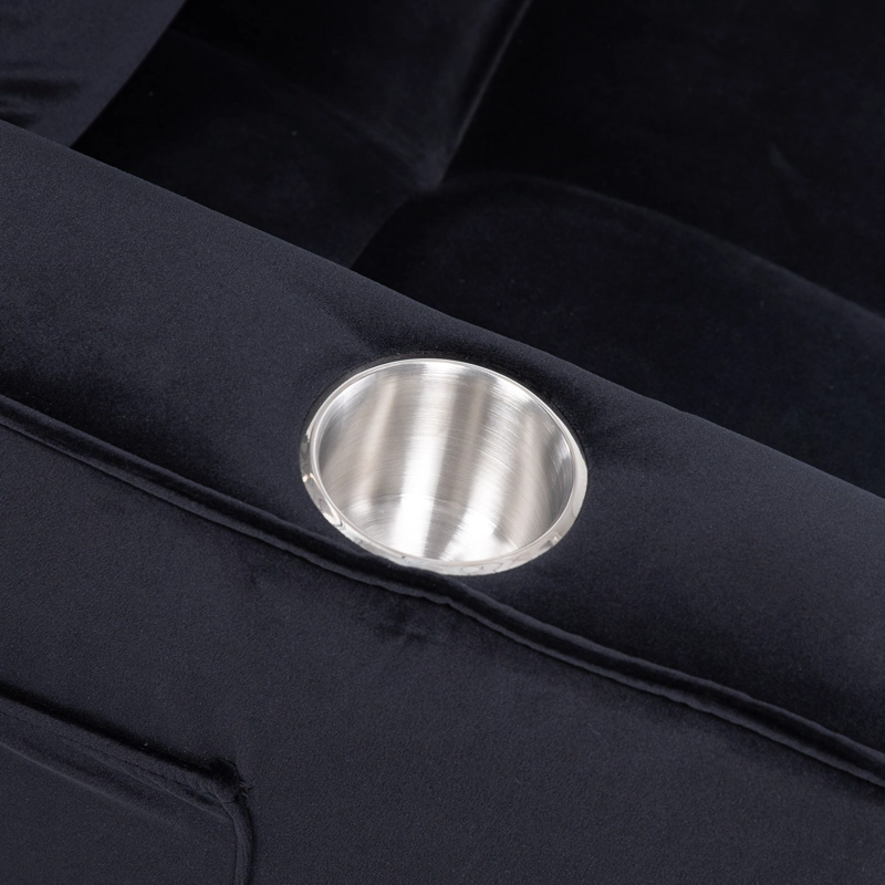 SOFÁ CAMA 2 CUERPOS MODERNO DALLAS EN COLOR NEGRO KMP1BK - 4