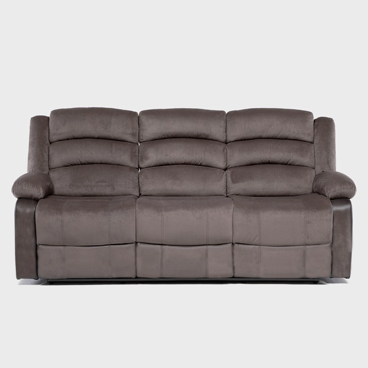 LIVING RECLINABLE SOFÁ 3 CUERPOS + 2 BERGERS NEW MARTELL EN COLOR CAFE SET8040FFBR - 4