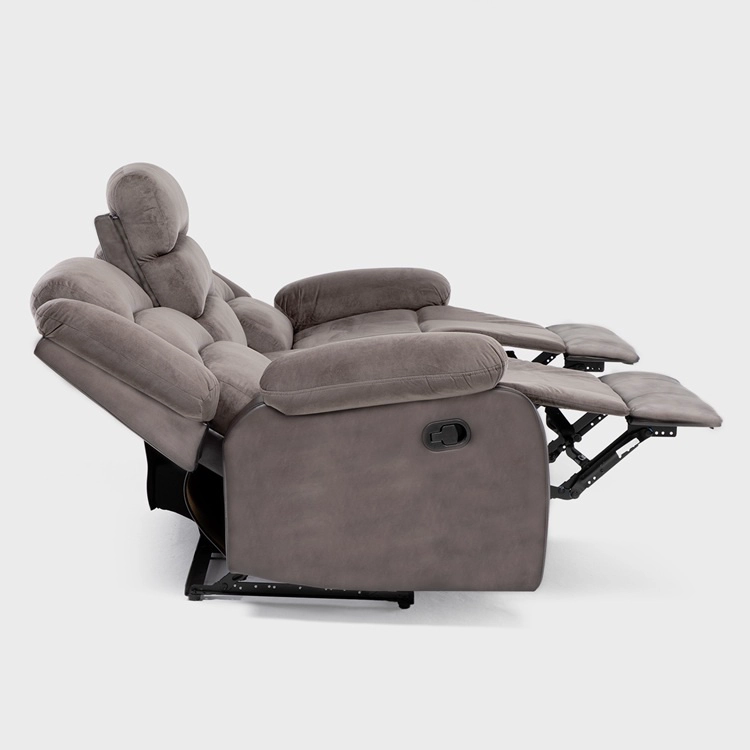LIVING RECLINABLE SOFÁ 3 CUERPOS + 2 BERGERS NEW MARTELL EN COLOR CAFE SET8040FFBR - 8