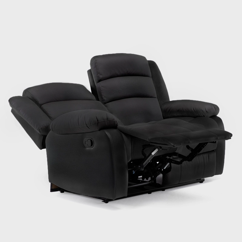 LIVING RECLINABLE SOFÁ 3 CUERPOS + 2 BERGERS NEW PRAGA EN COLOR NEGRO SET8041FFBK - 5