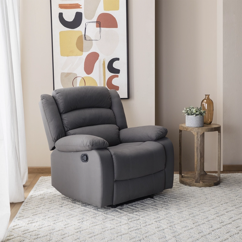 BERGER RECLINABLE MODERNO GRIS NEW PRAGA 8041RFFGR - 1