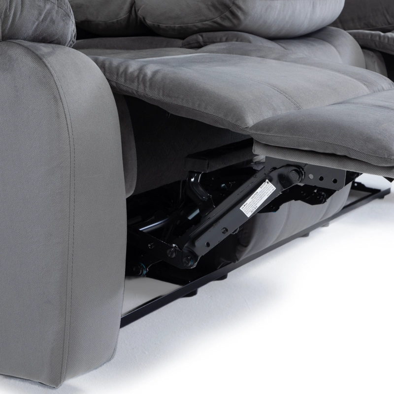SOFÁ 3 CUERPOS RECLINABLE MODERNO GRIS NEW MARTELL 8040SFFGR - 13