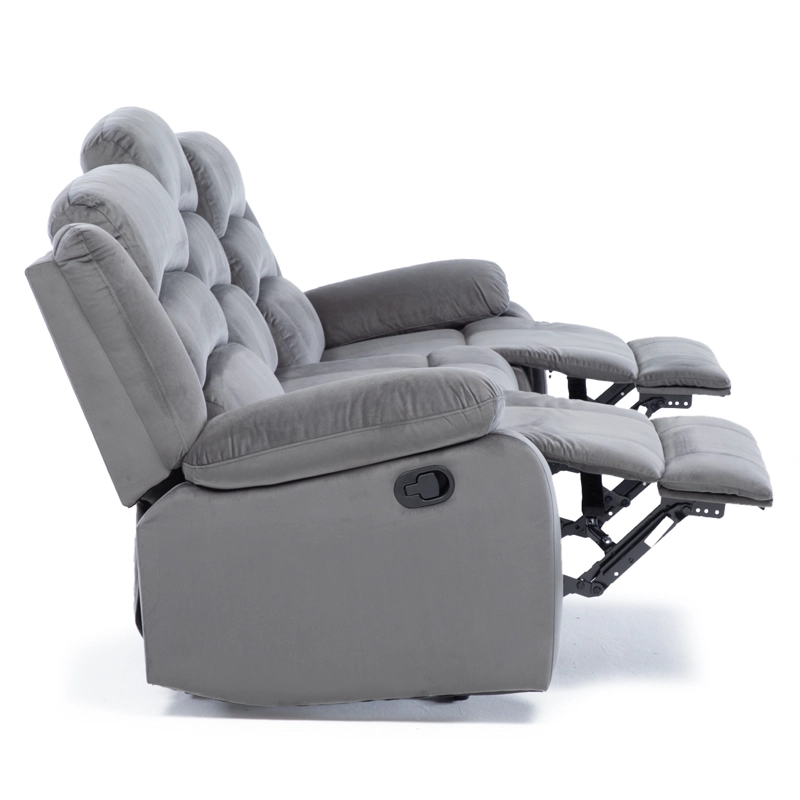 SOFÁ 3 CUERPOS RECLINABLE MODERNO GRIS NEW MARTELL 8040SFFGR - 8