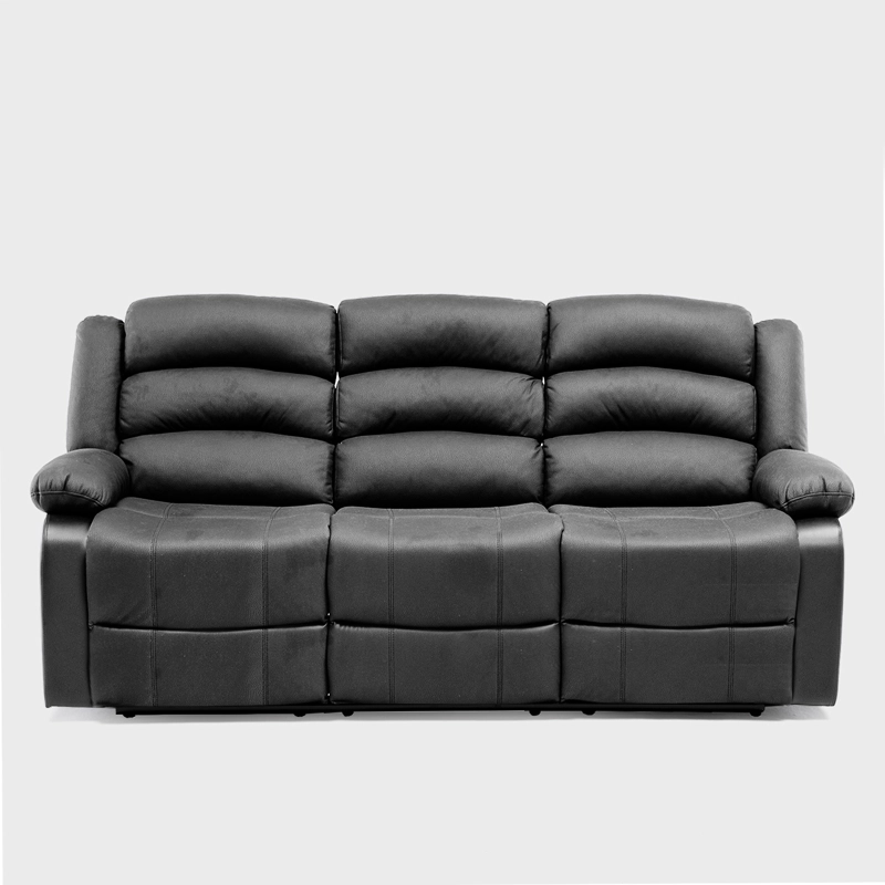 SOFÁ 3 CUERPOS RECLINABLE ELÉCTRICO MODERNO EN COLOR NEGRO NEW PRAGA 8041SFFBKPW - 5