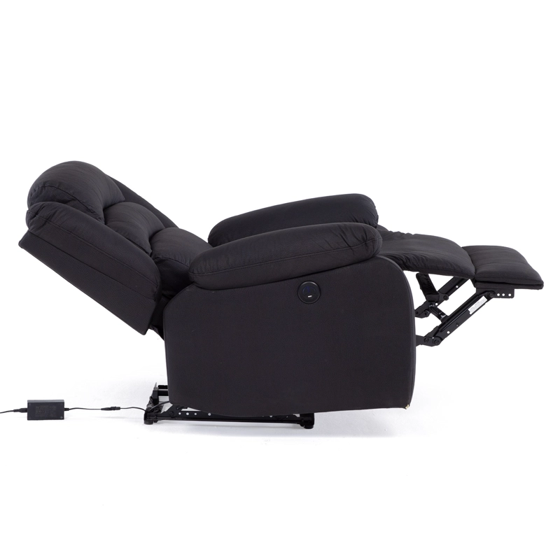 BERGER 1 CUERPO RECLINABLE ELÉCTRICO MODERNO EN COLOR NEGRO NEW PRAGA 8041RFFBKPW - 7