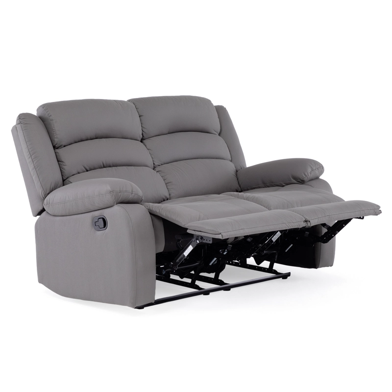 SOFÁ 2 CUERPOS RECLINABLE MODERNO GRIS NEW PRAGA 8041LFFGR - 4