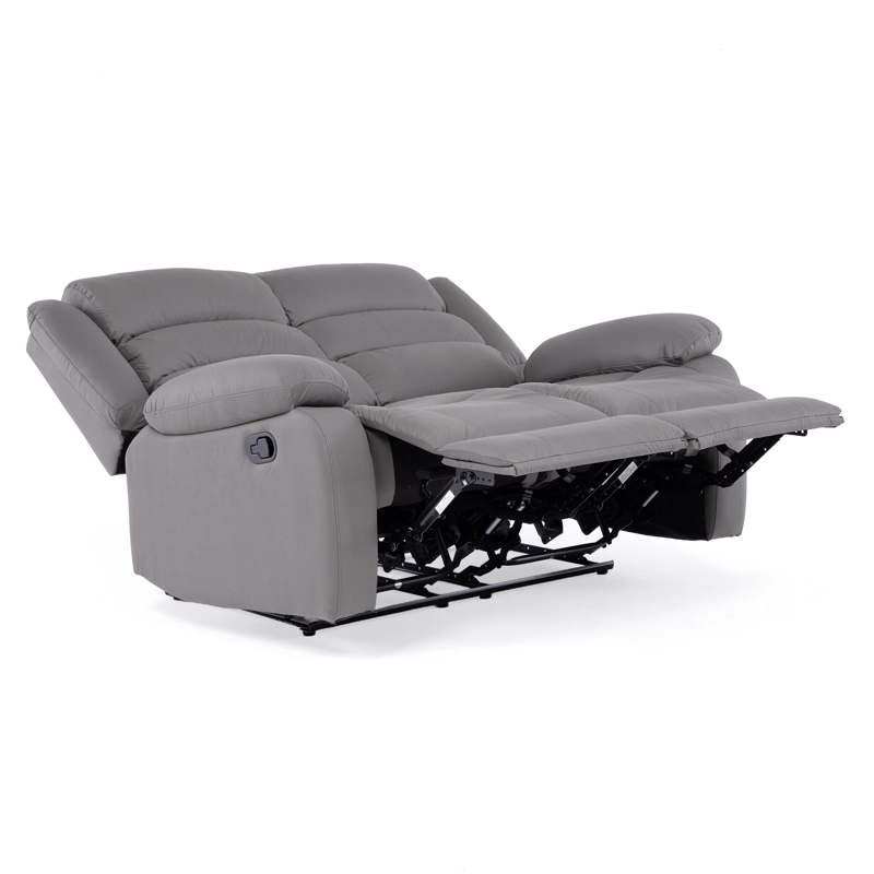 SOFÁ 2 CUERPOS RECLINABLE MODERNO GRIS NEW PRAGA 8041LFFGR - 5