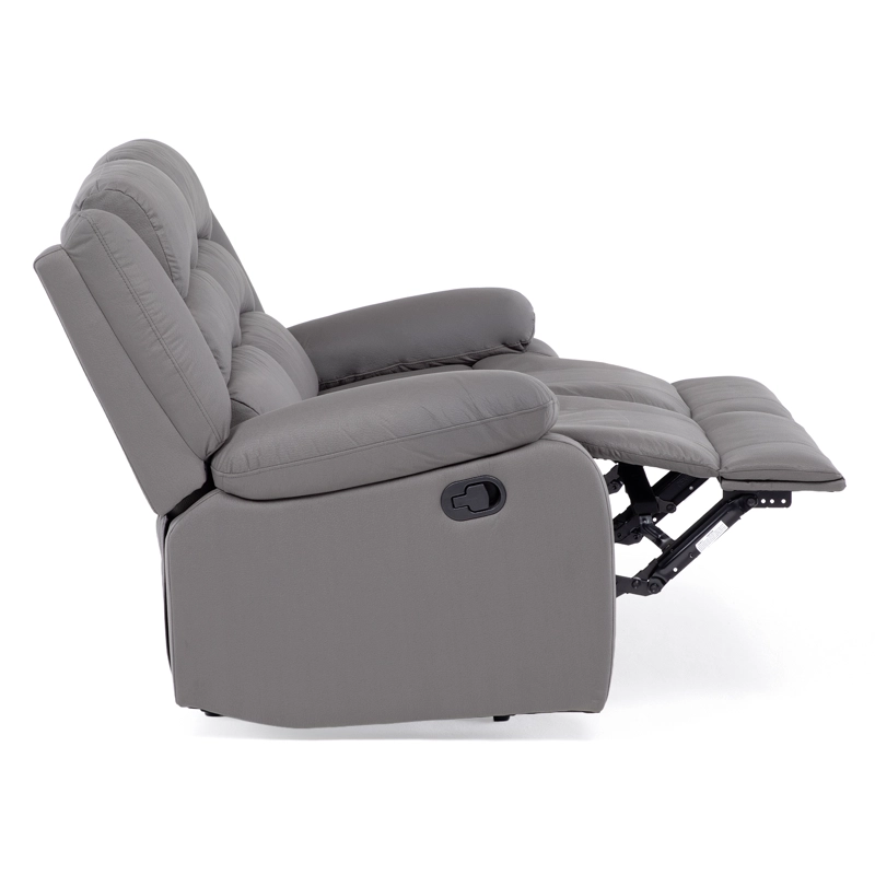SOFÁ 2 CUERPOS RECLINABLE MODERNO GRIS NEW PRAGA 8041LFFGR - 6