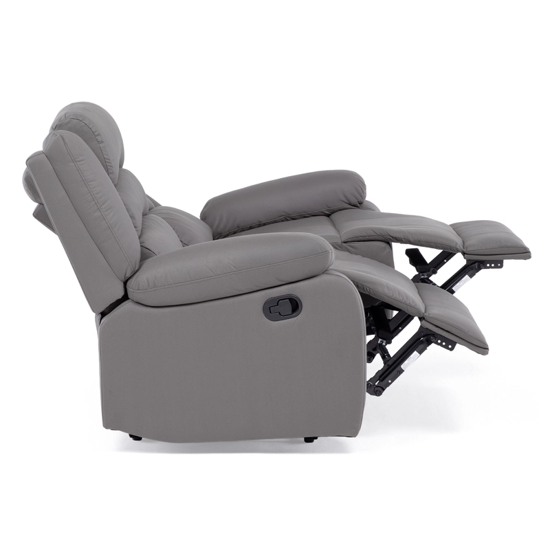 SOFÁ 2 CUERPOS RECLINABLE MODERNO GRIS NEW PRAGA 8041LFFGR - 7