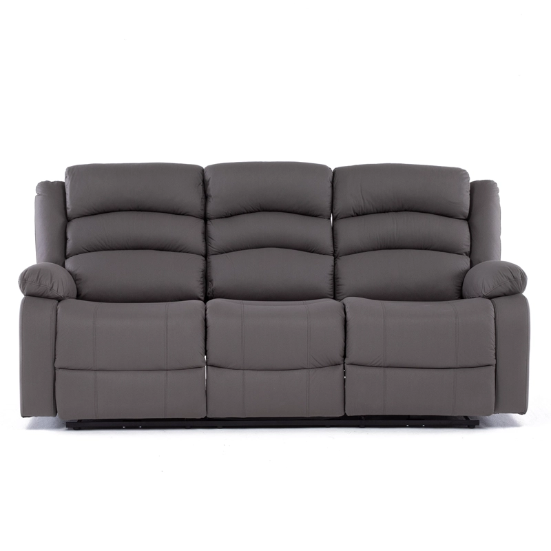 SOFÁ 3 CUERPOS RECLINABLE ELÉCTRICO MODERNO GRIS NEW PRAGA 8041SFFGRPW - 4