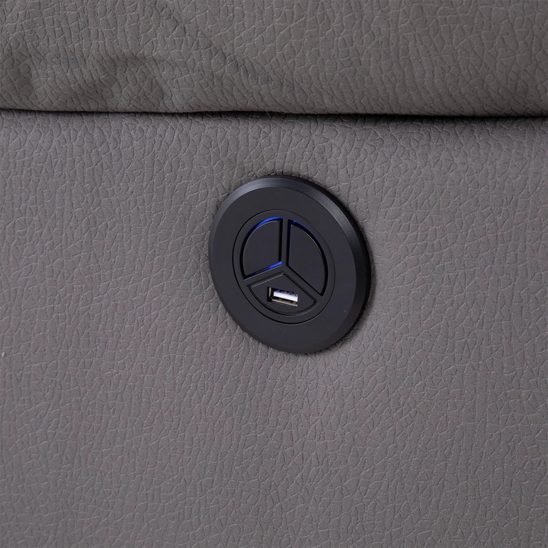 BERGER 1 CUERPO RECLINABLE ELÉCTRICO MODERNO GRIS NEW PRAGA 8041RFFGRPW - 10