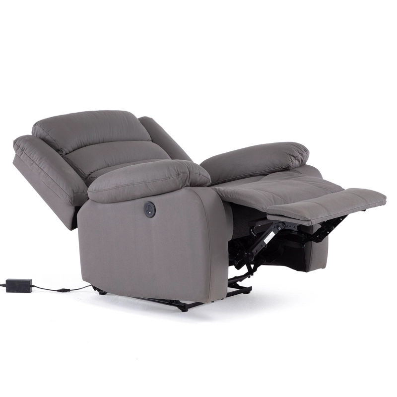 BERGER 1 CUERPO RECLINABLE ELÉCTRICO MODERNO GRIS NEW PRAGA 8041RFFGRPW - 5