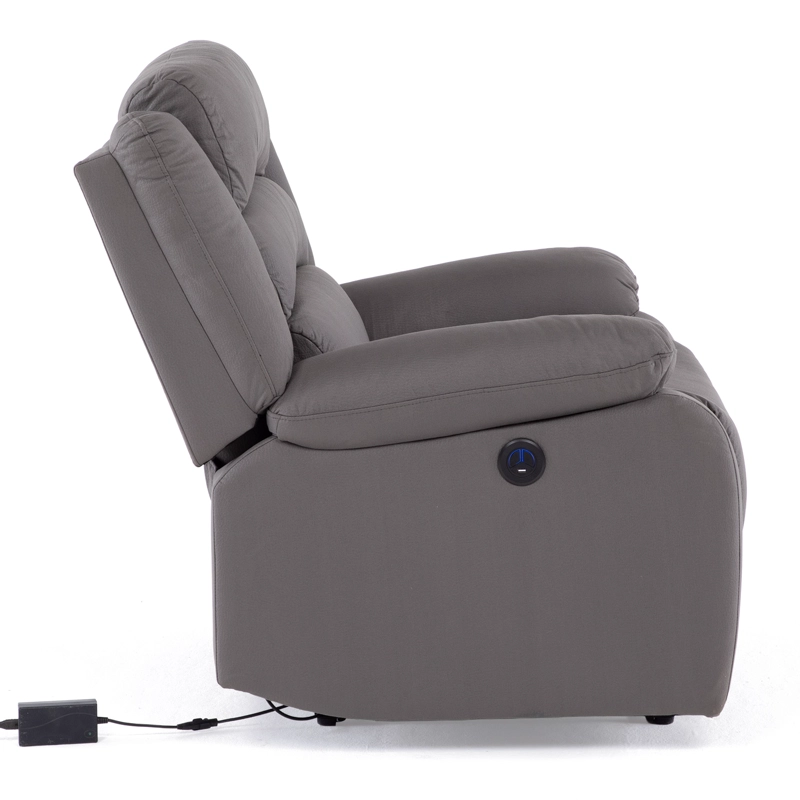 BERGER 1 CUERPO RECLINABLE ELÉCTRICO MODERNO GRIS NEW PRAGA 8041RFFGRPW - 6