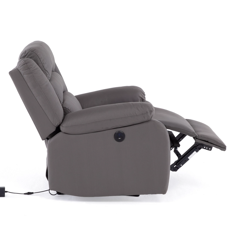 BERGER 1 CUERPO RECLINABLE ELÉCTRICO MODERNO GRIS NEW PRAGA 8041RFFGRPW - 7