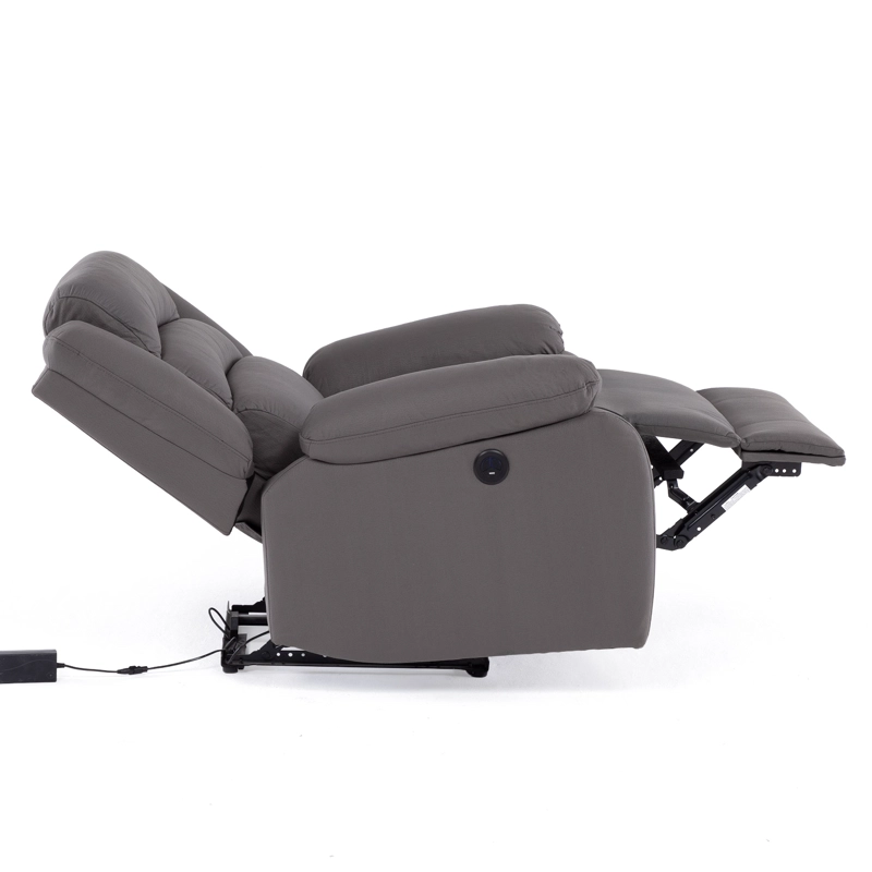 BERGER 1 CUERPO RECLINABLE ELÉCTRICO MODERNO GRIS NEW PRAGA 8041RFFGRPW - 8