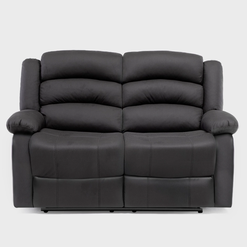 SOFÁ 2 CUERPOS RECLINABLE MODERNO EN COLOR NEGRO NEW PRAGA 8041LFFBK - 2