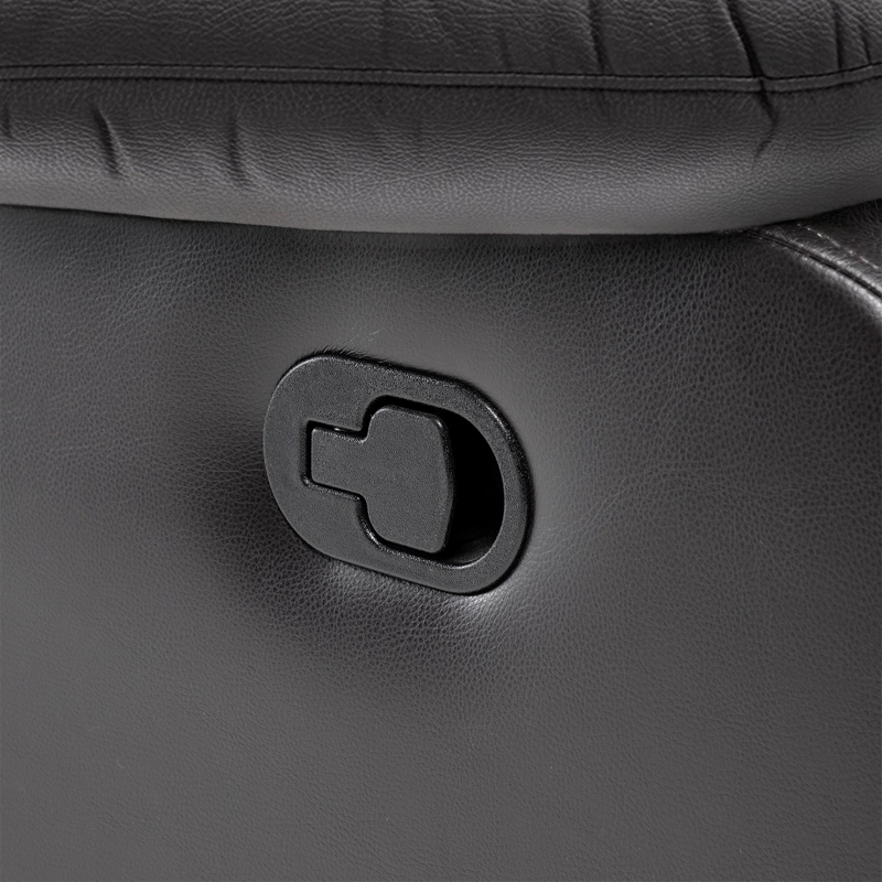 SOFÁ 2 CUERPOS RECLINABLE MODERNO EN COLOR NEGRO NEW PRAGA 8041LFFBK - 6