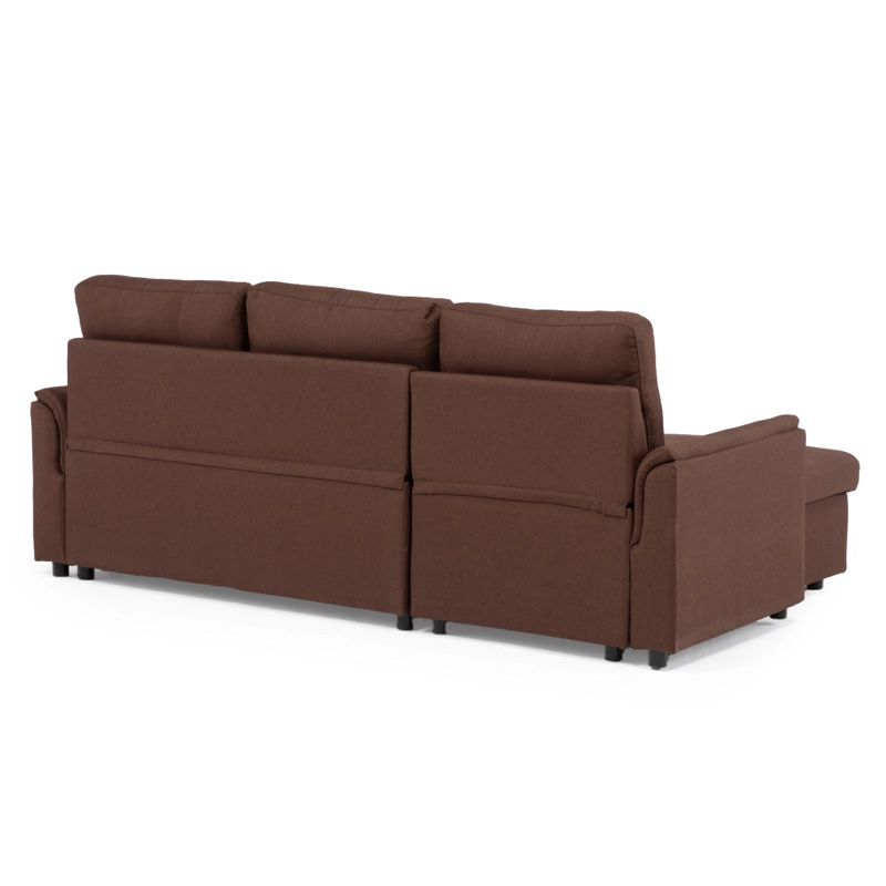 SOFÁ SECCIONAL CAMA 2 PLAZAS MODERNO EN COLOR CAFE NEW SIDNEY KMP002BR - 3