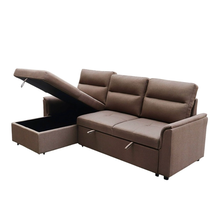  SOFÁ SECCIONAL CAMA 2 PLAZAS MODERNO EN COLOR CAFE NEW SIDNEY KMP002BR - 6