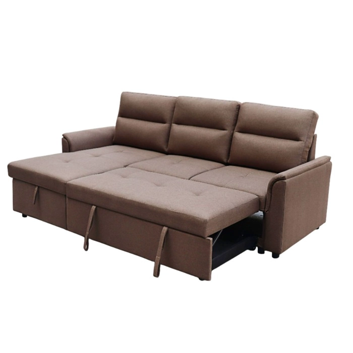  SOFÁ SECCIONAL CAMA 2 PLAZAS MODERNO EN COLOR CAFE NEW SIDNEY KMP002BR - 7